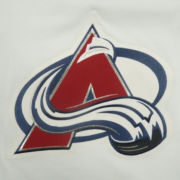 VINTAGE Colorado Avalanche Jersey Mens Large White Red CCM Air Knit Maska Blank - Picture 5 of 13